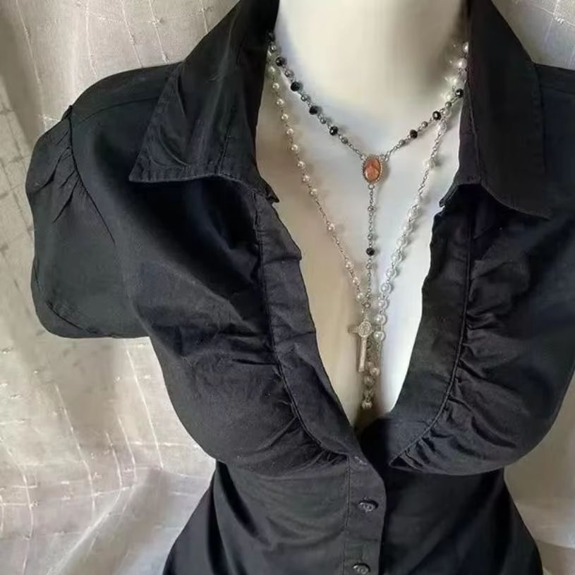 Summer Goth Clothing - Blusa Grunge Y2K para Mujer, Estilo