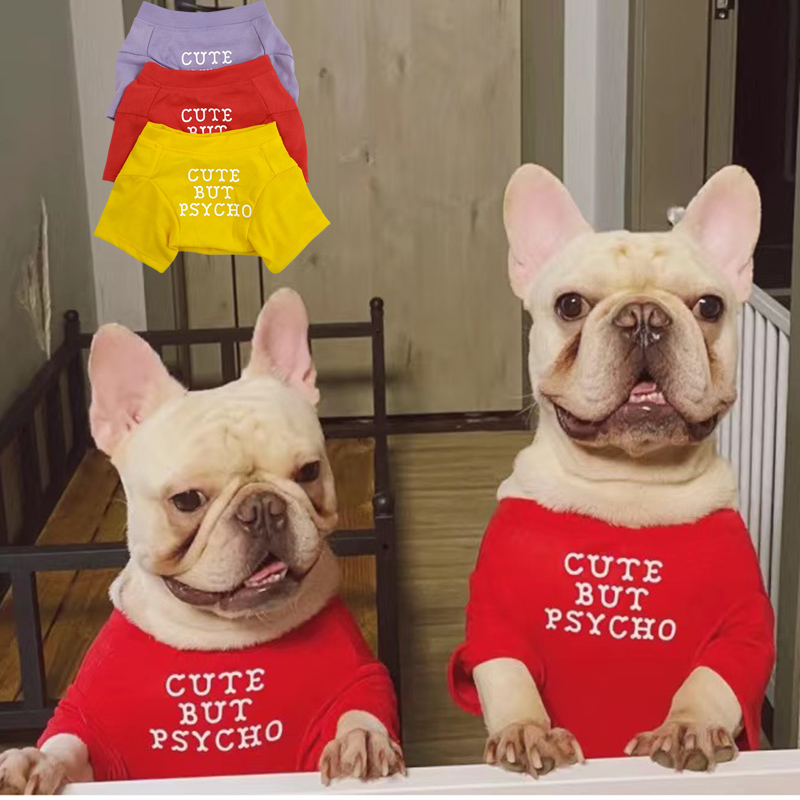 Summer Clothing In French - Camiseta de Verano para Perros Pequeños,