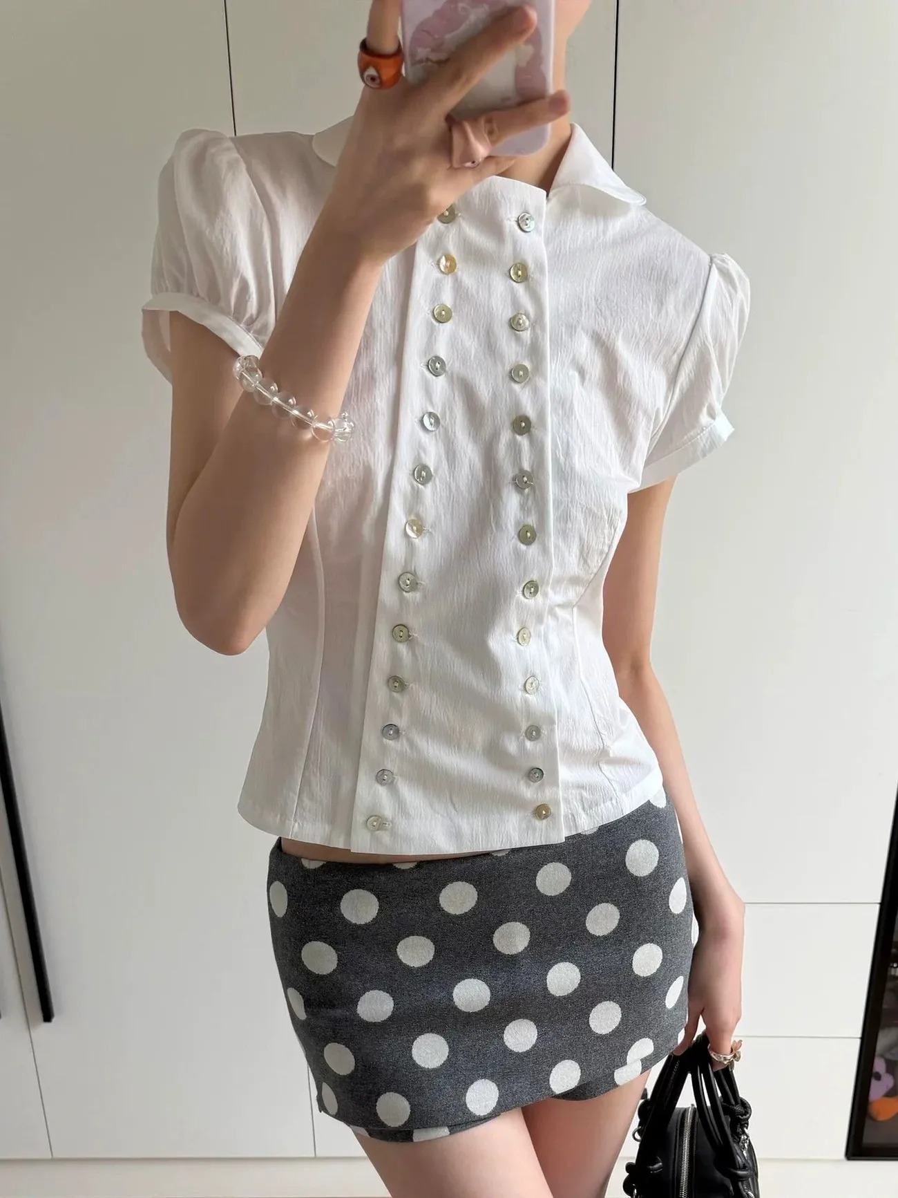 Summer Clothing Aesthetic - Blusa con Cuello Peter Pan, Estilo