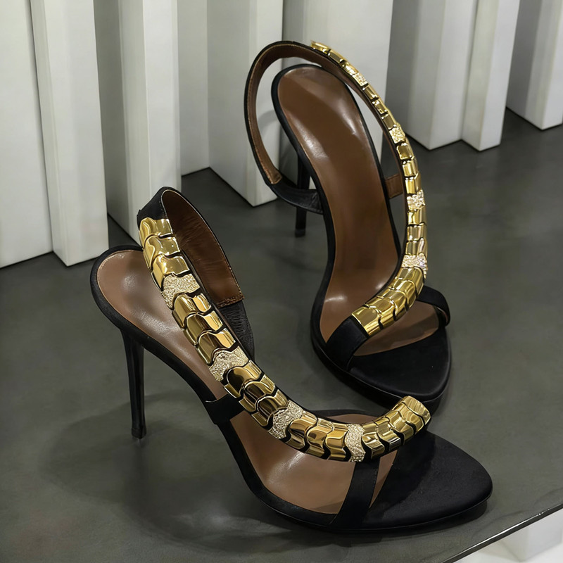 Sandalias de gladiador de saté - Summer Clothing Sale Women reseña y precio