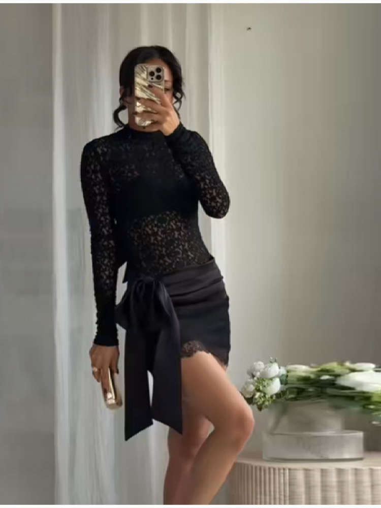 Conjunto de encaje negro a la  - Summer Loving Clothing reseña y precio
