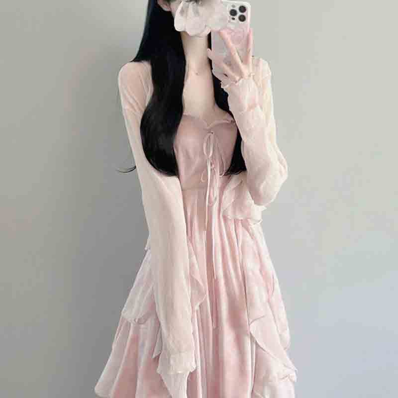 Conjunto de Vestido con tirant - Summer Clothing For Girls reseña y precio