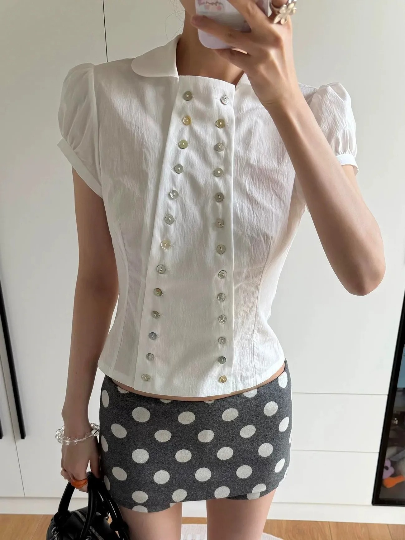 Blusa con Cuello Peter Pan, Es - Summer Clothing Aesthetic reseña y precio
